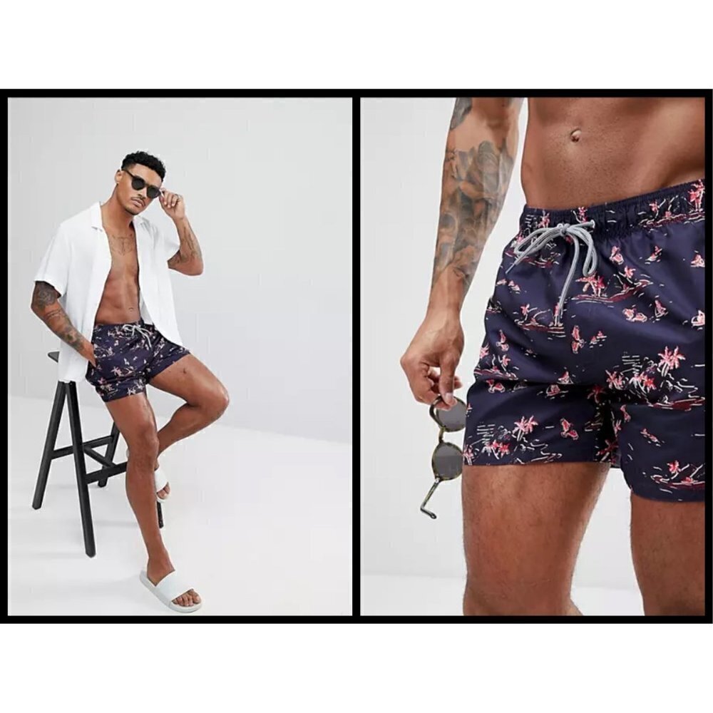 💕TED BAKER💕 Tempy Island Print Swim Short 2XL